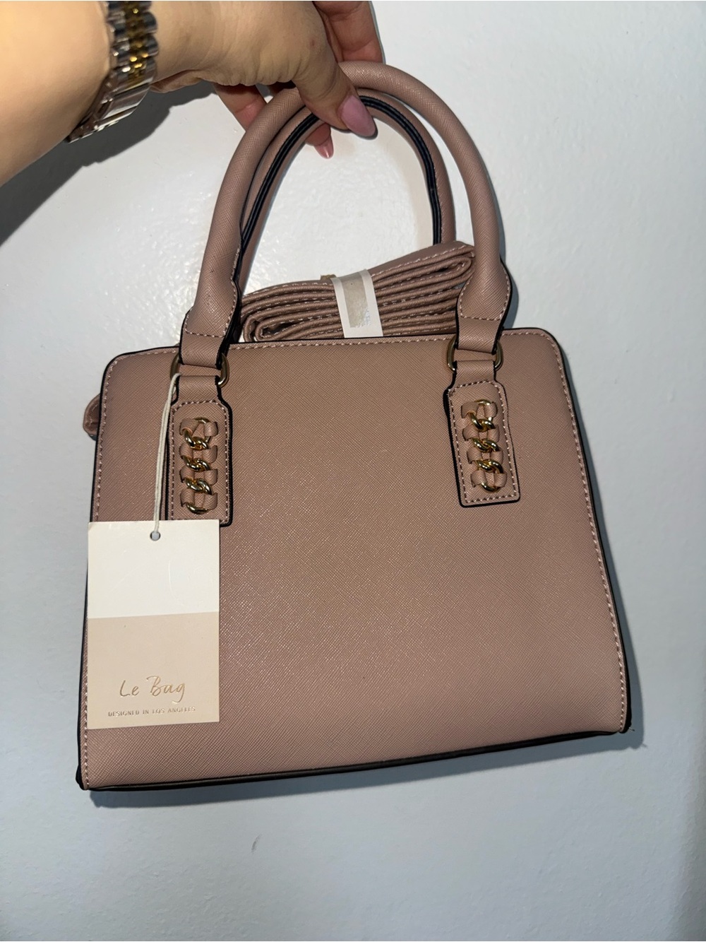 Le Bag Los Angeles  Purse With  Shoulder Strap Pink